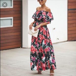 SAFFRON FLORAL VICI DRESS
